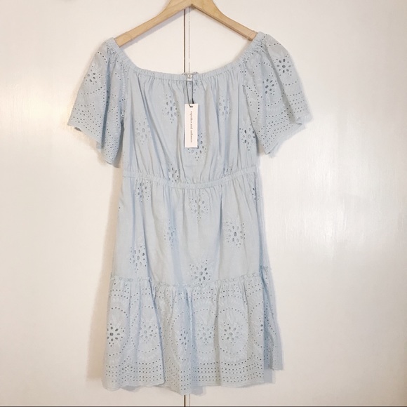 Cupcakes and Cashmere Blue Eyelet Dress - Picture 3 of 6